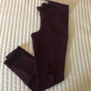 Burgundy Gap Jeans